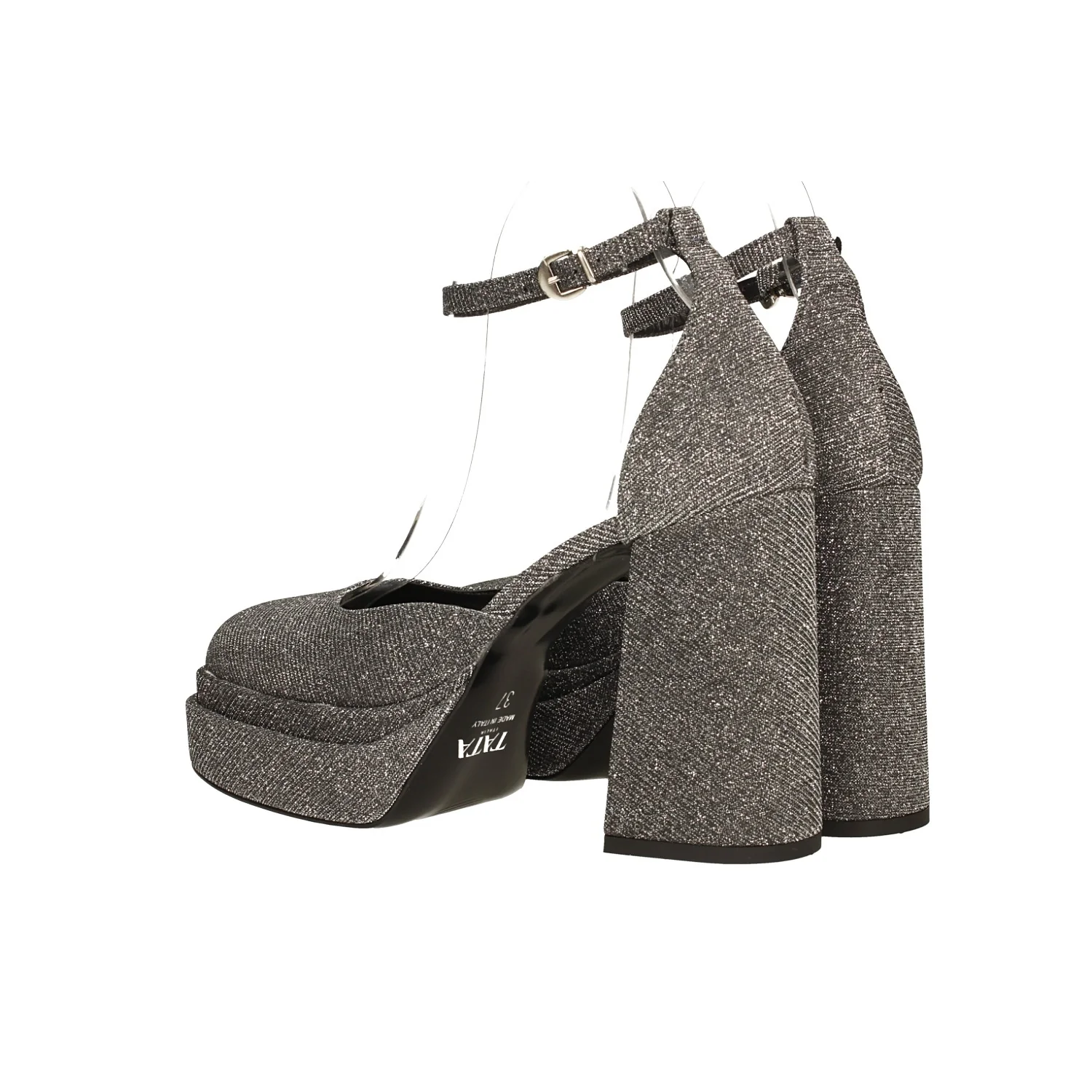 Décolleté glitterate con doppio plateau. Made in Italy. Tacco alto 11cm - Image 6