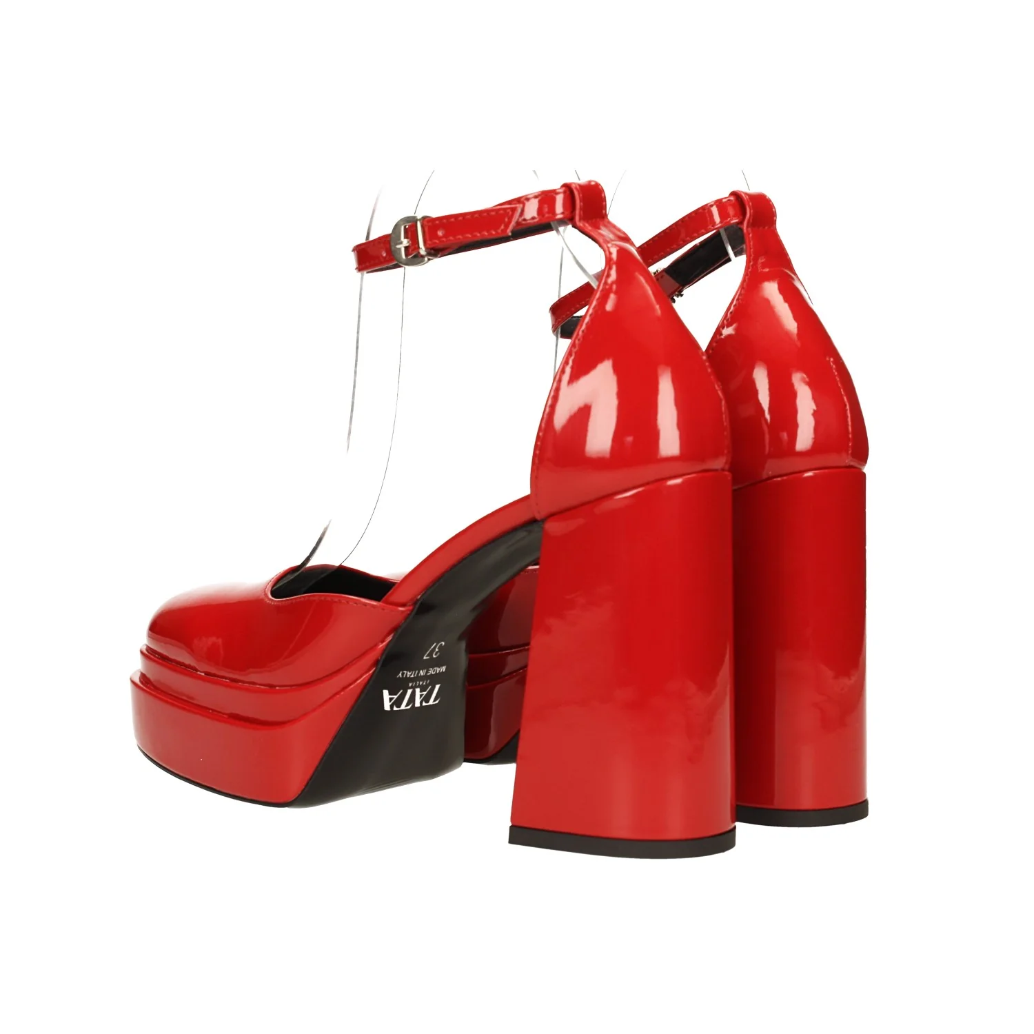 Décolleté in vernice con doppio plateau. Made in Italy. Tacco alto 11cm - Image 12