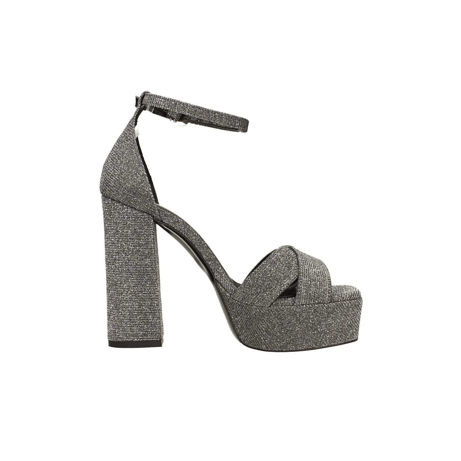 Sandali glitterati con plateau. Made in Italy. Tacco alto 12cm - Image 11
