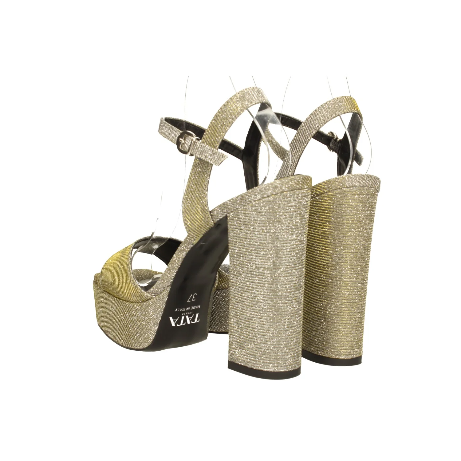 Sandali con plateau glitterati. Made in Italy. Tacco alto 13cm - Image 12