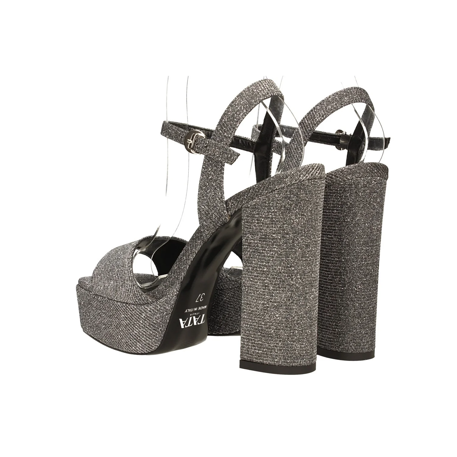 Sandali con plateau glitterati. Made in Italy. Tacco alto 13cm - Image 6