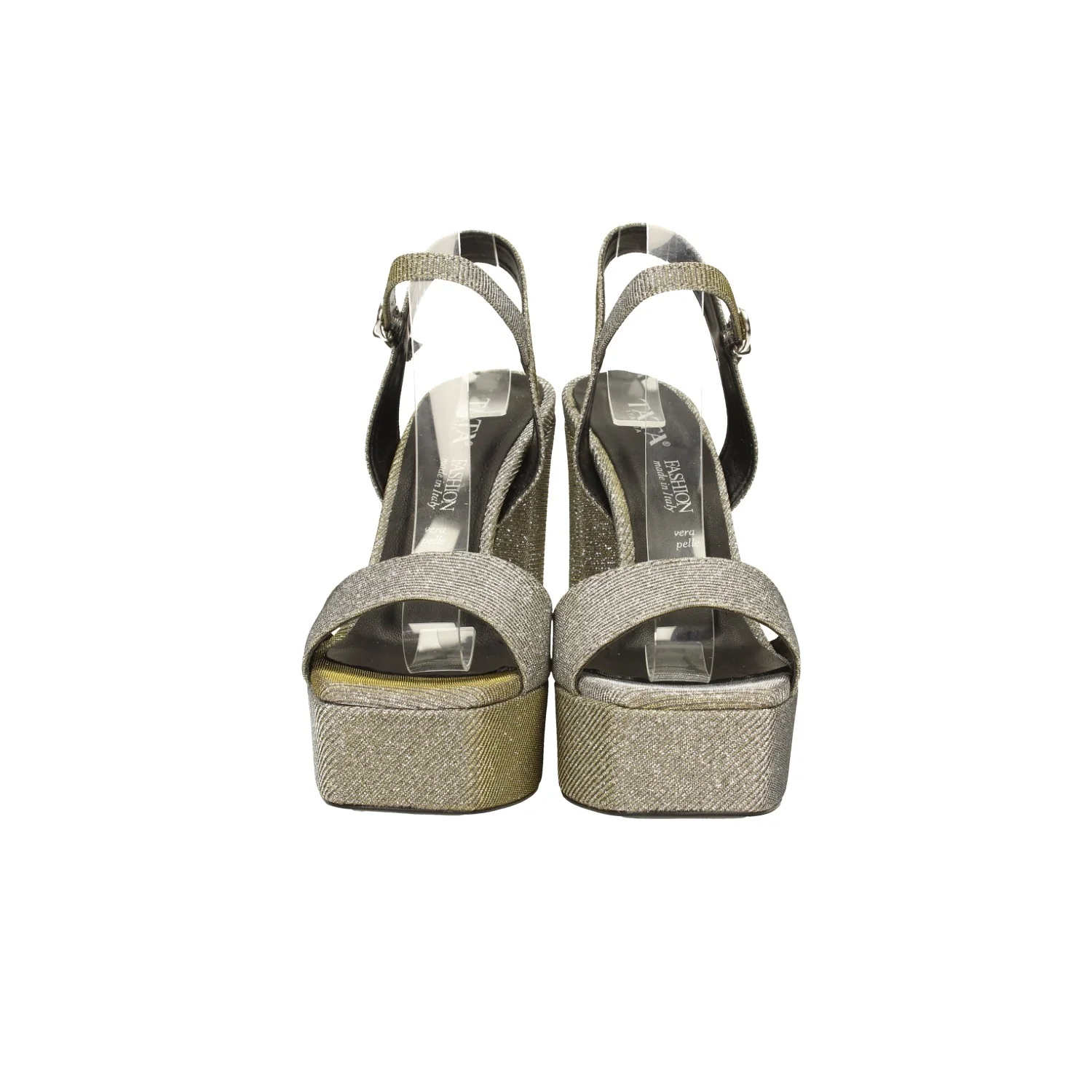 Sandali con plateau glitterati. Made in Italy. Tacco alto 13cm - Image 9