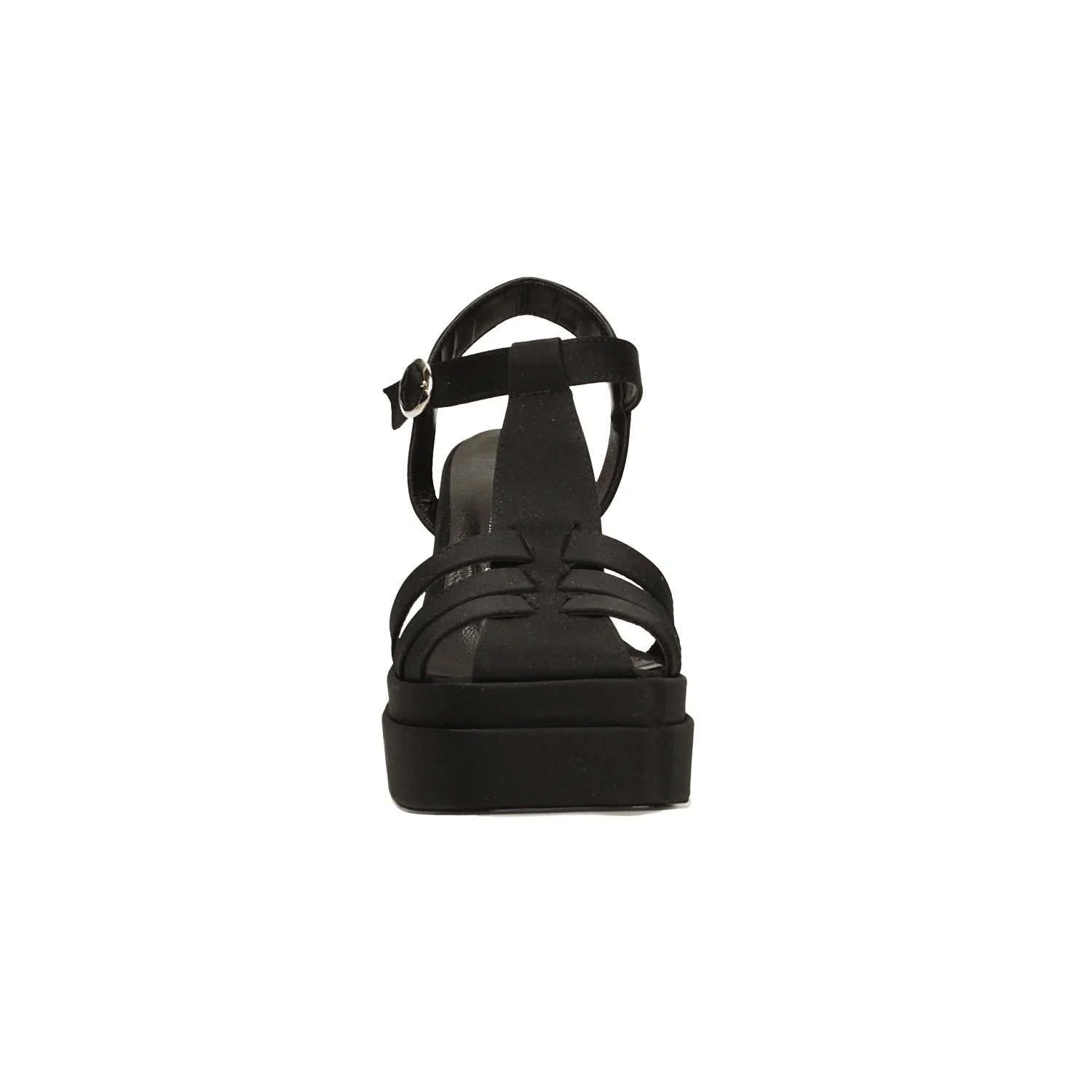 Sandali con doppio plateau a fasce intrecciate. Made in Italy. Tacco alto 10.5cm - Image 3