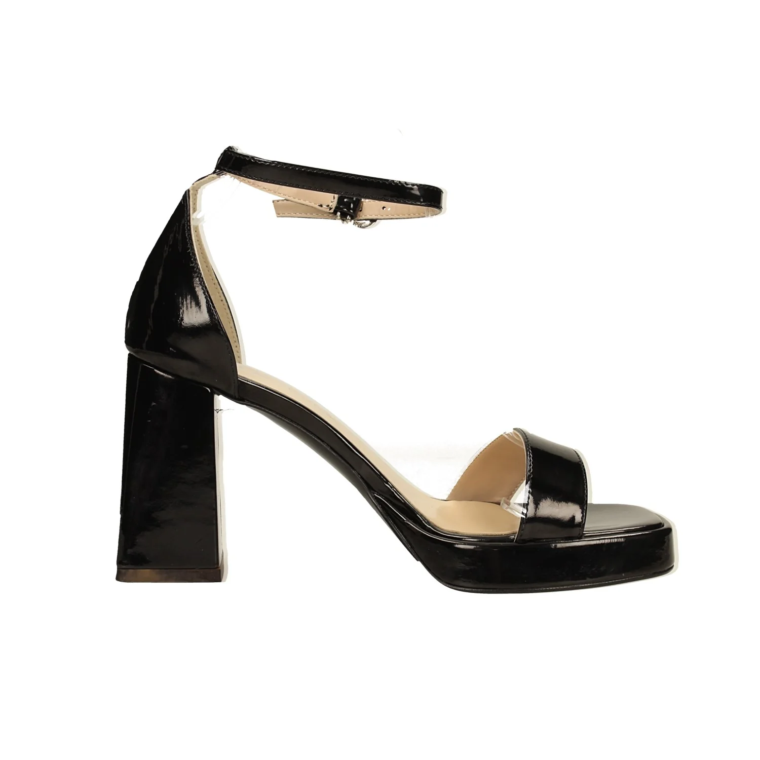 Sandali con mini plateau in vernice. Made in Italy. Tacco alto 9cm - Image 5
