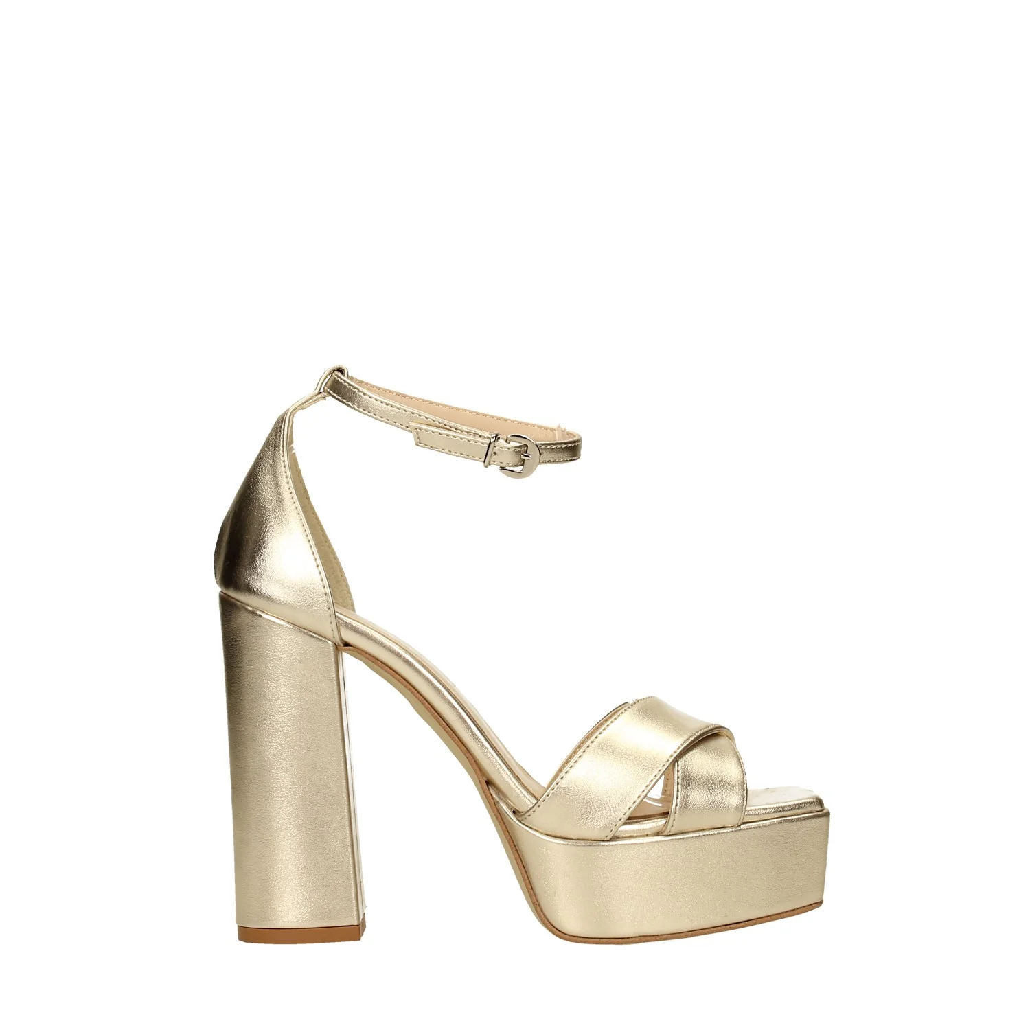 Sandali in tessuto con plateau. Made in Italy. Tacco alto 12.5cm - Image 3