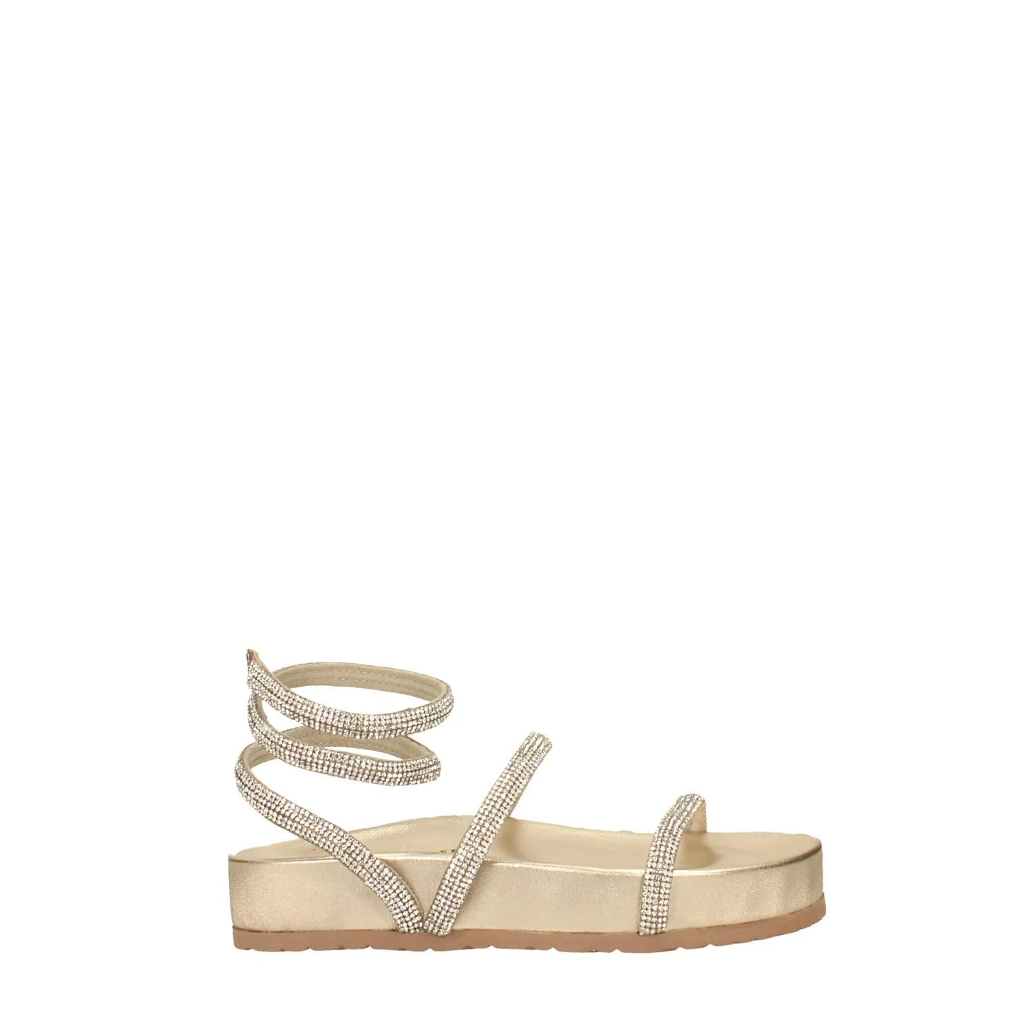 Sandali alla schiava con strass. in vera pelle. Tacco alto 3.5cm - Image 5
