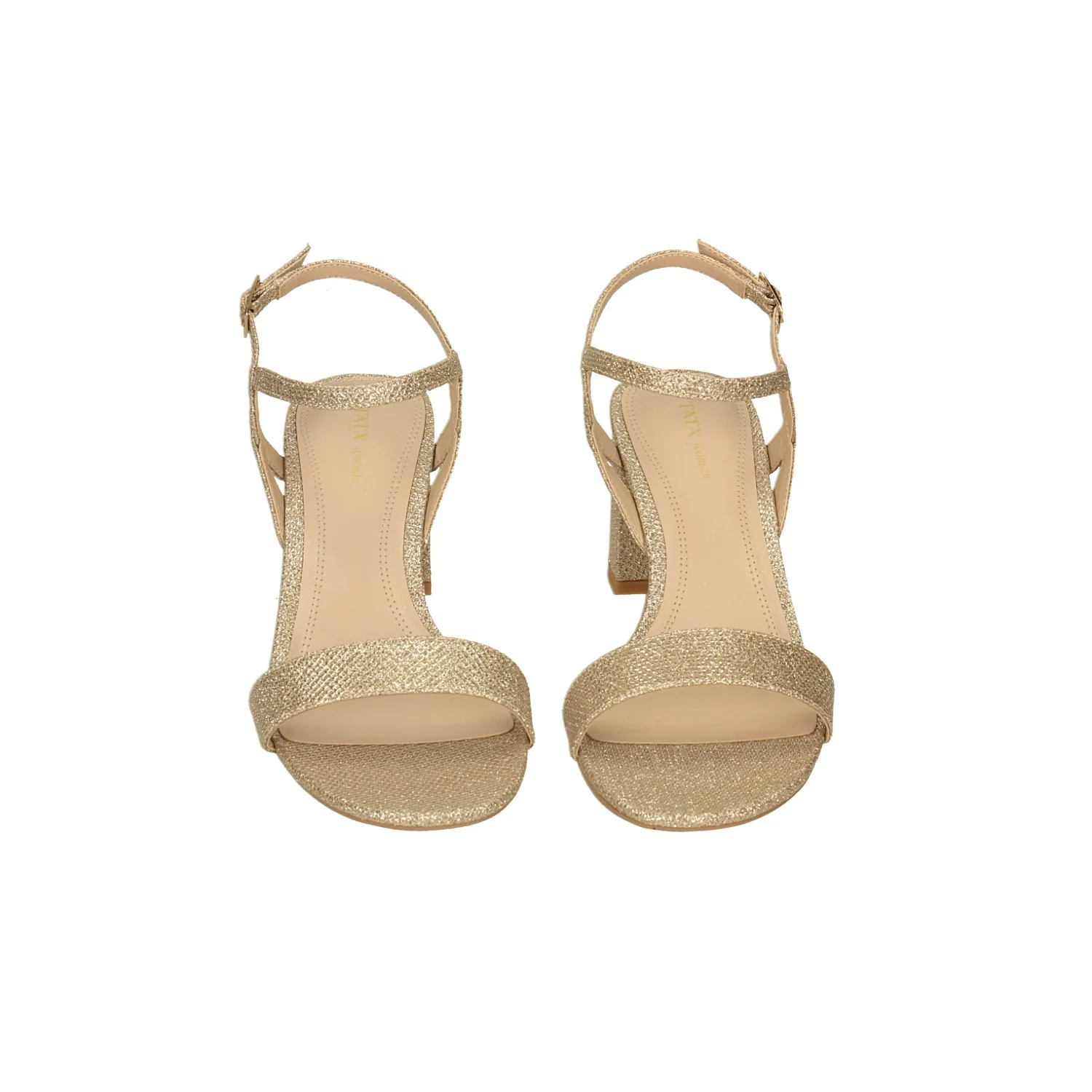 Sandali in tessuto glitterato. Tacco alto 7cm - Image 3