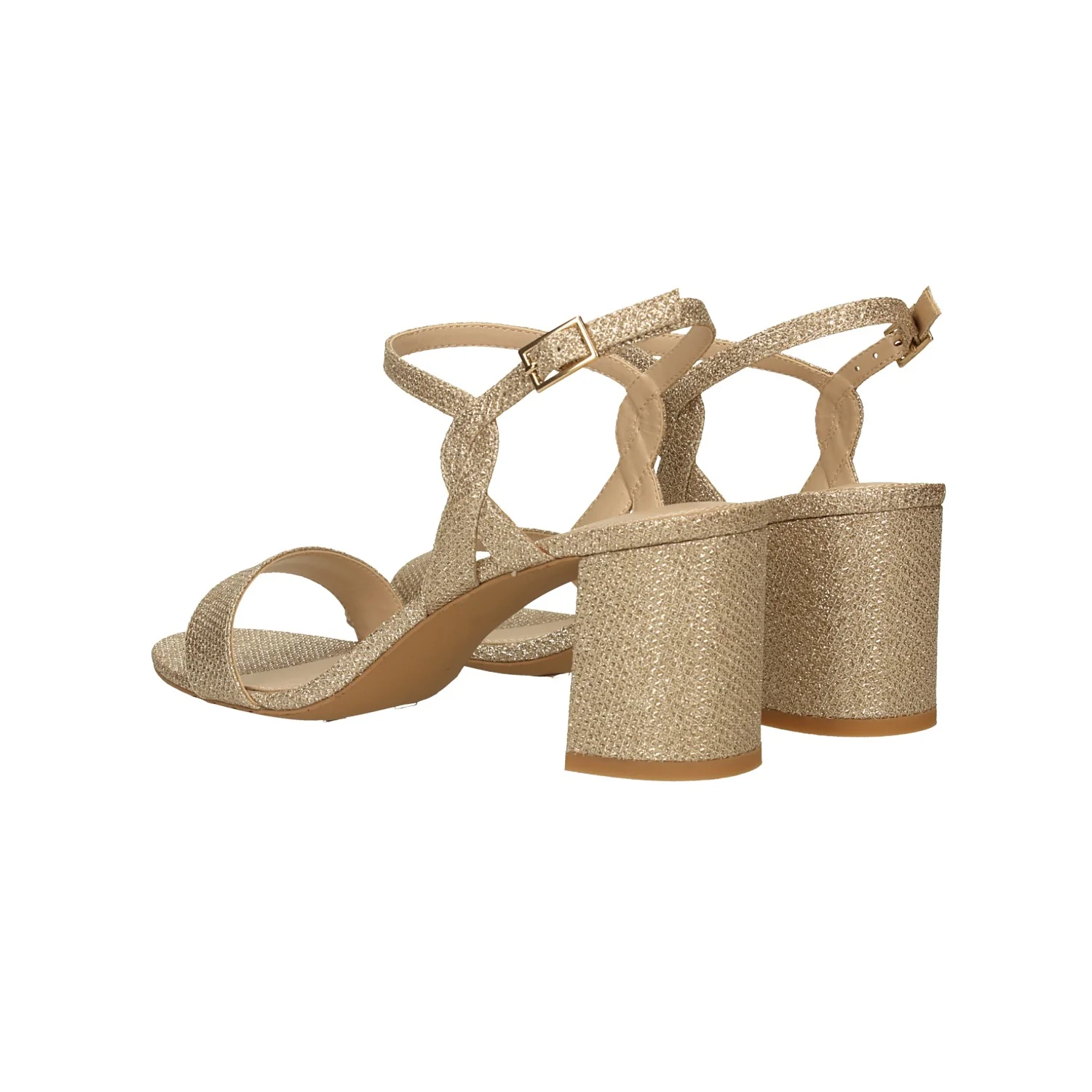 Sandali in tessuto glitterato. Tacco alto 7cm - Image 6