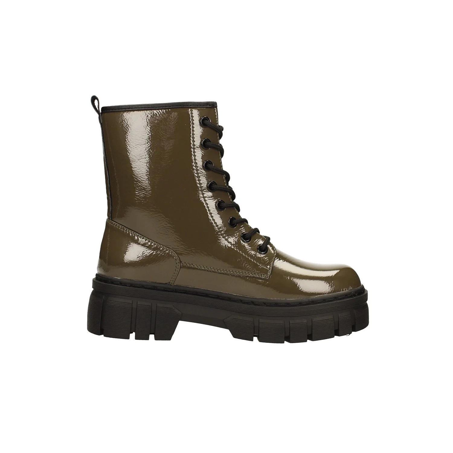 Anfibi in vernice con suola platform. Tacco alto 5cm - Image 3