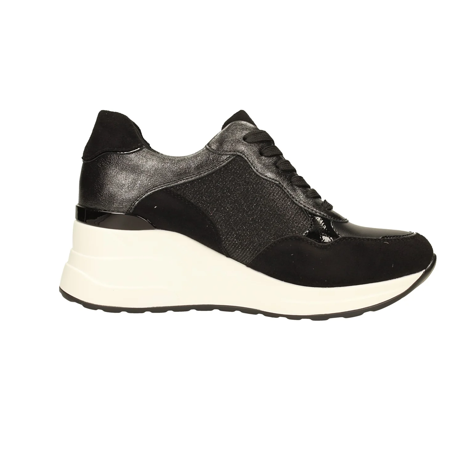 Sneakers in microfibra con tacco alto 6cm - Image 5