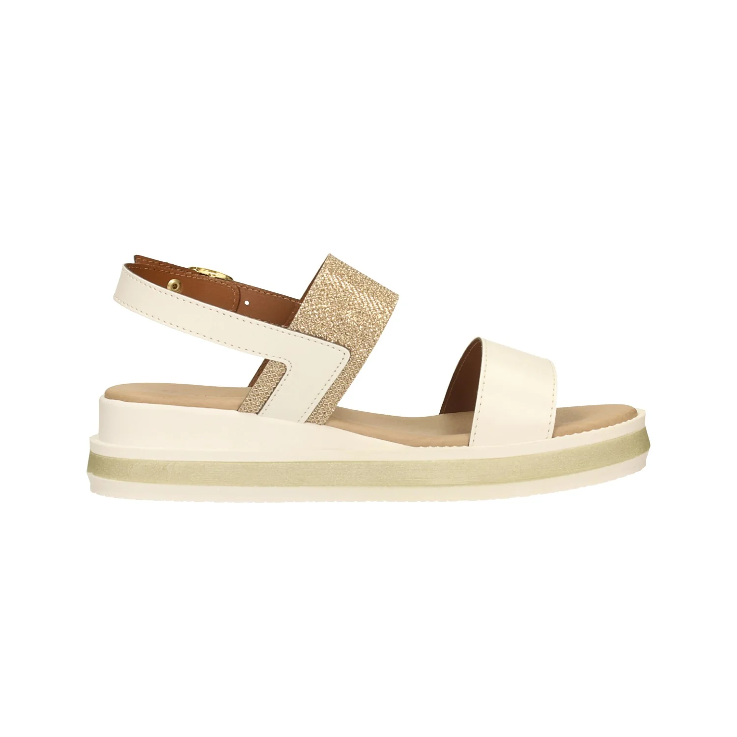 Sandali beige con glitter. Made in Italy. Tacco alto 4cm - Image 3