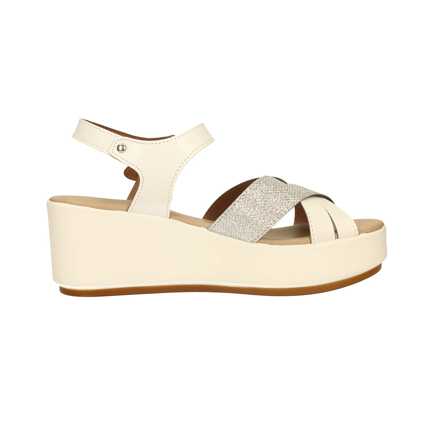 Sandali con zeppa. Made in Italy. Tacco alto 6cm - Image 5