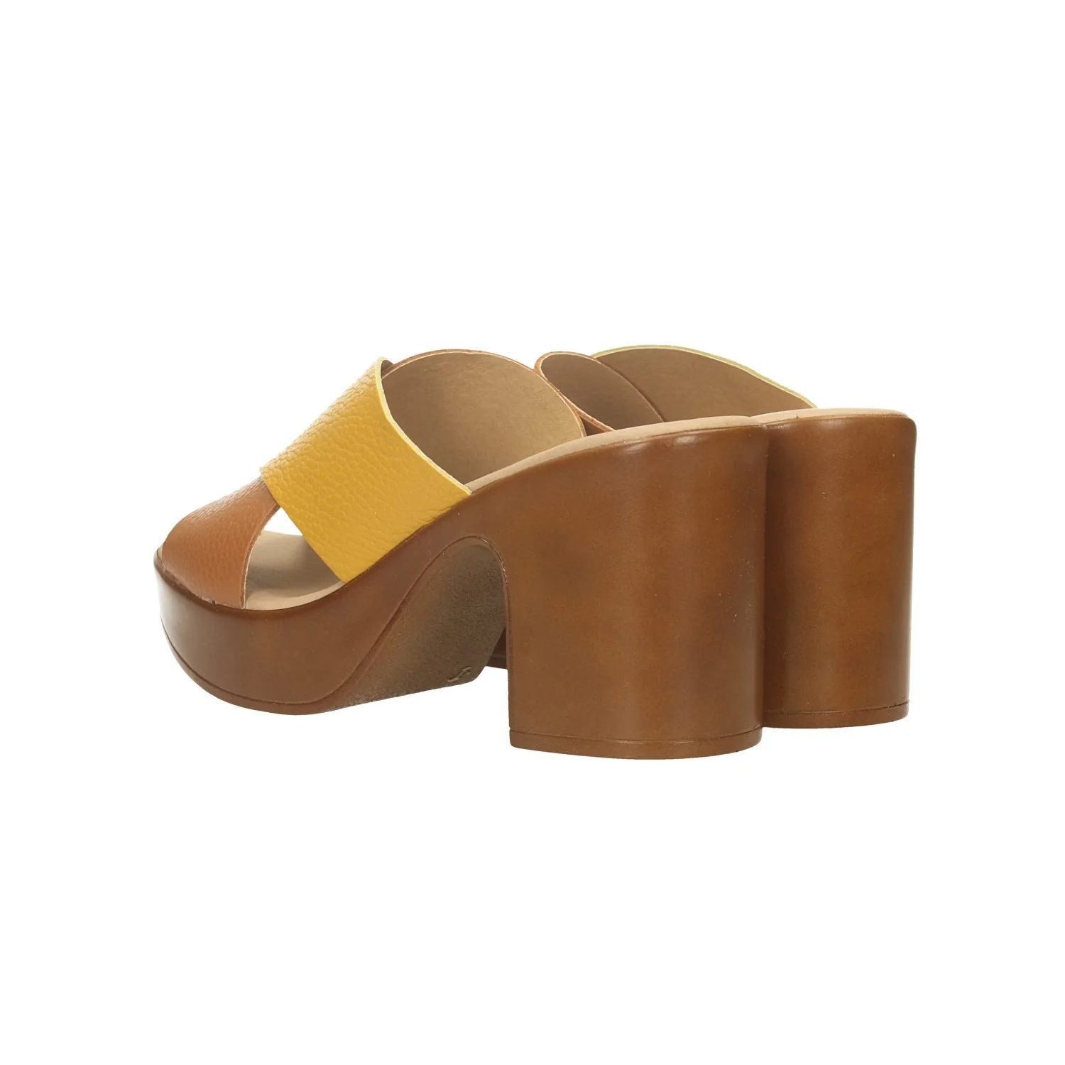 Mules con plateau in vera pelle. Made in Italy. Tacco alto 8cm - Image 4