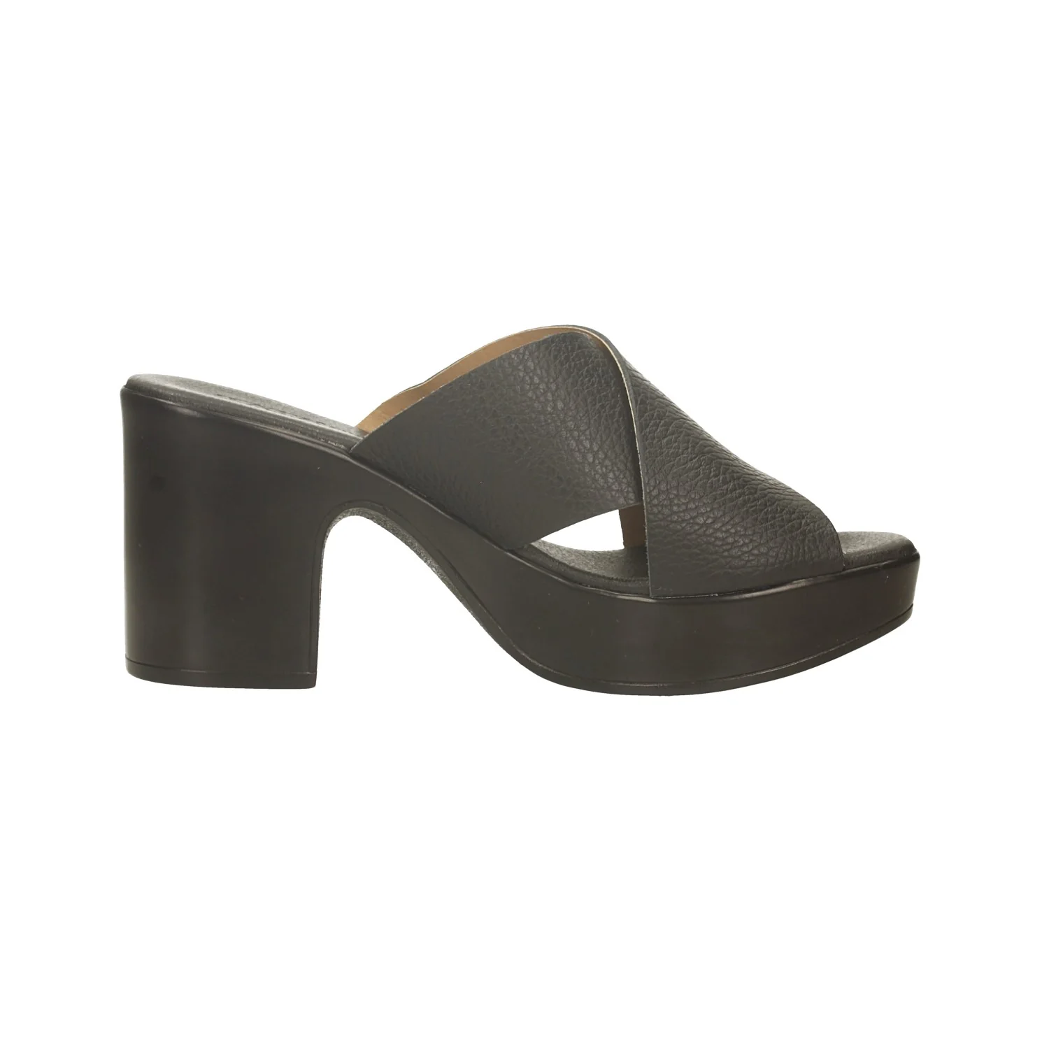 Mules con plateau in vera pelle. Made in Italy. Tacco alto 8cm - Image 7