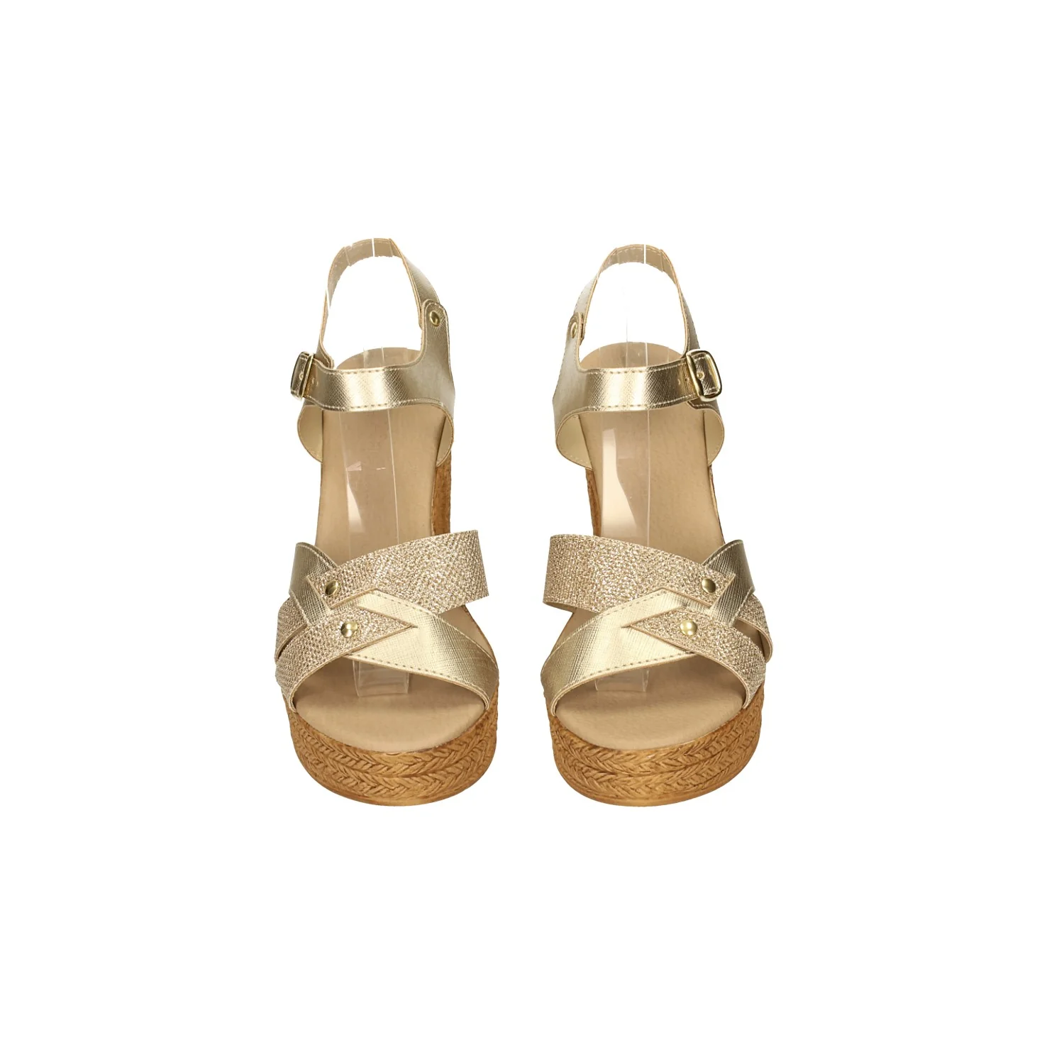 Sandali con intreccio glitterato. Made in Italy. Tacco alto 11 cm - Image 3