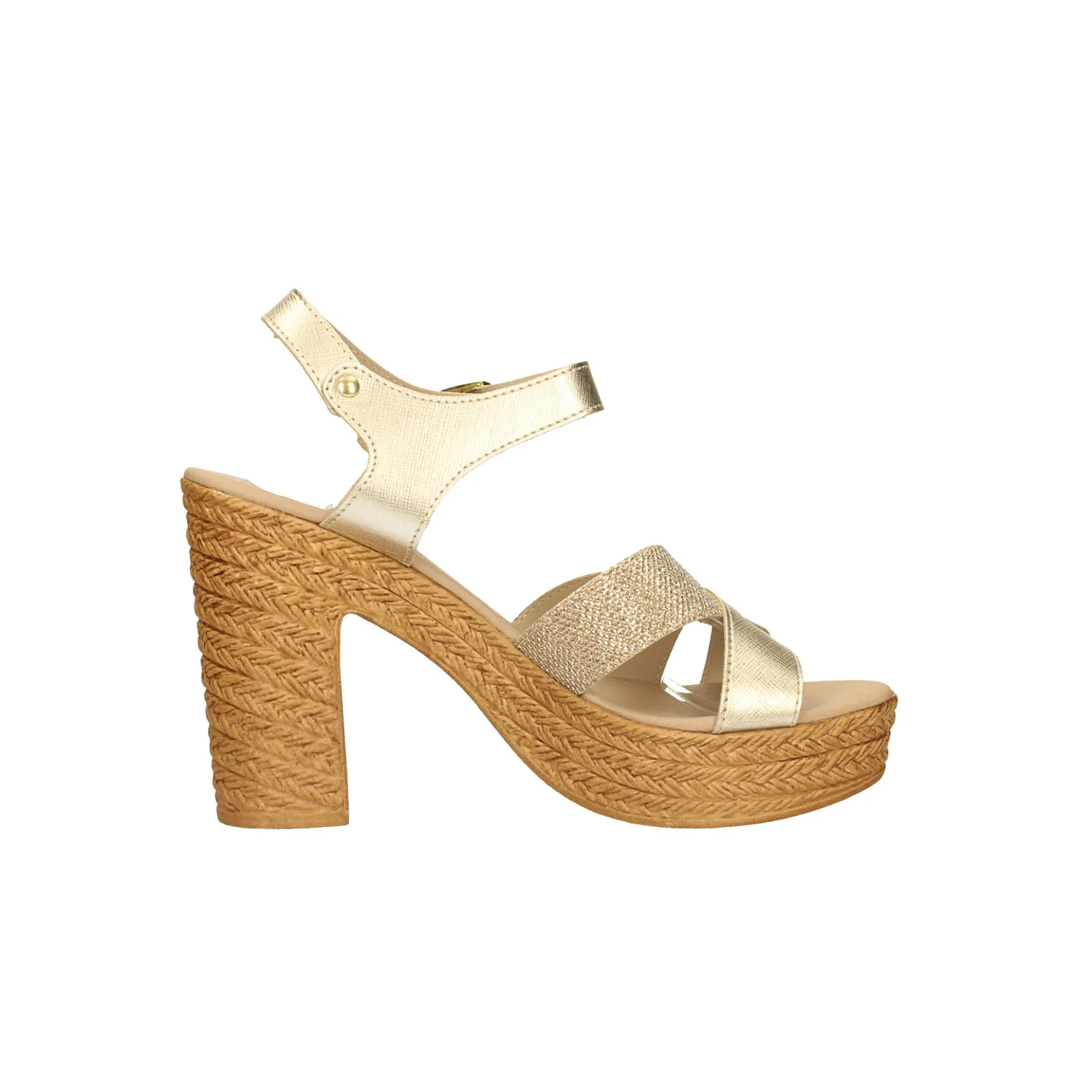 Sandali con intreccio glitterato. Made in Italy. Tacco alto 11 cm - Image 5
