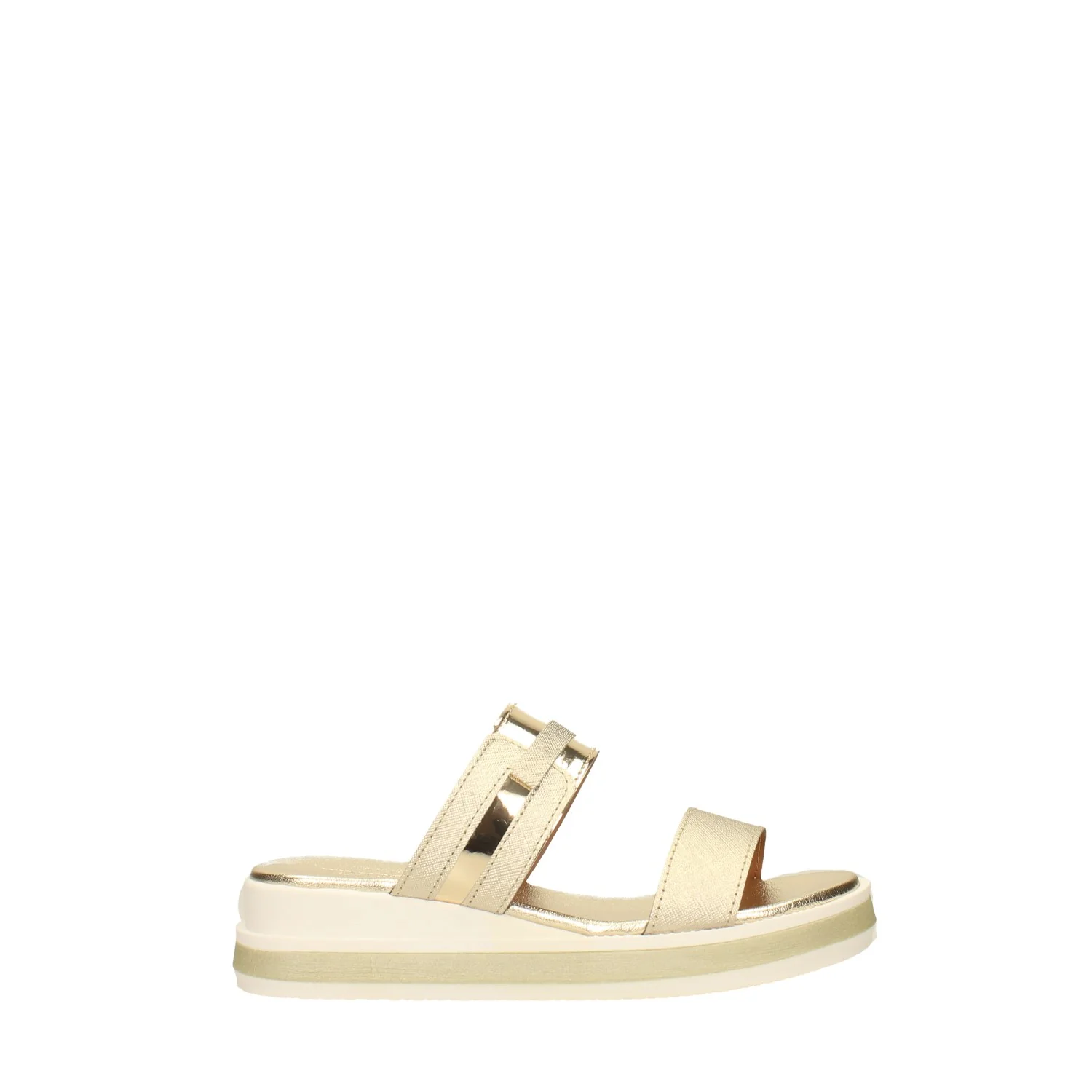 Sandali con zeppa. Made in Italy. Tacco alto 4cm