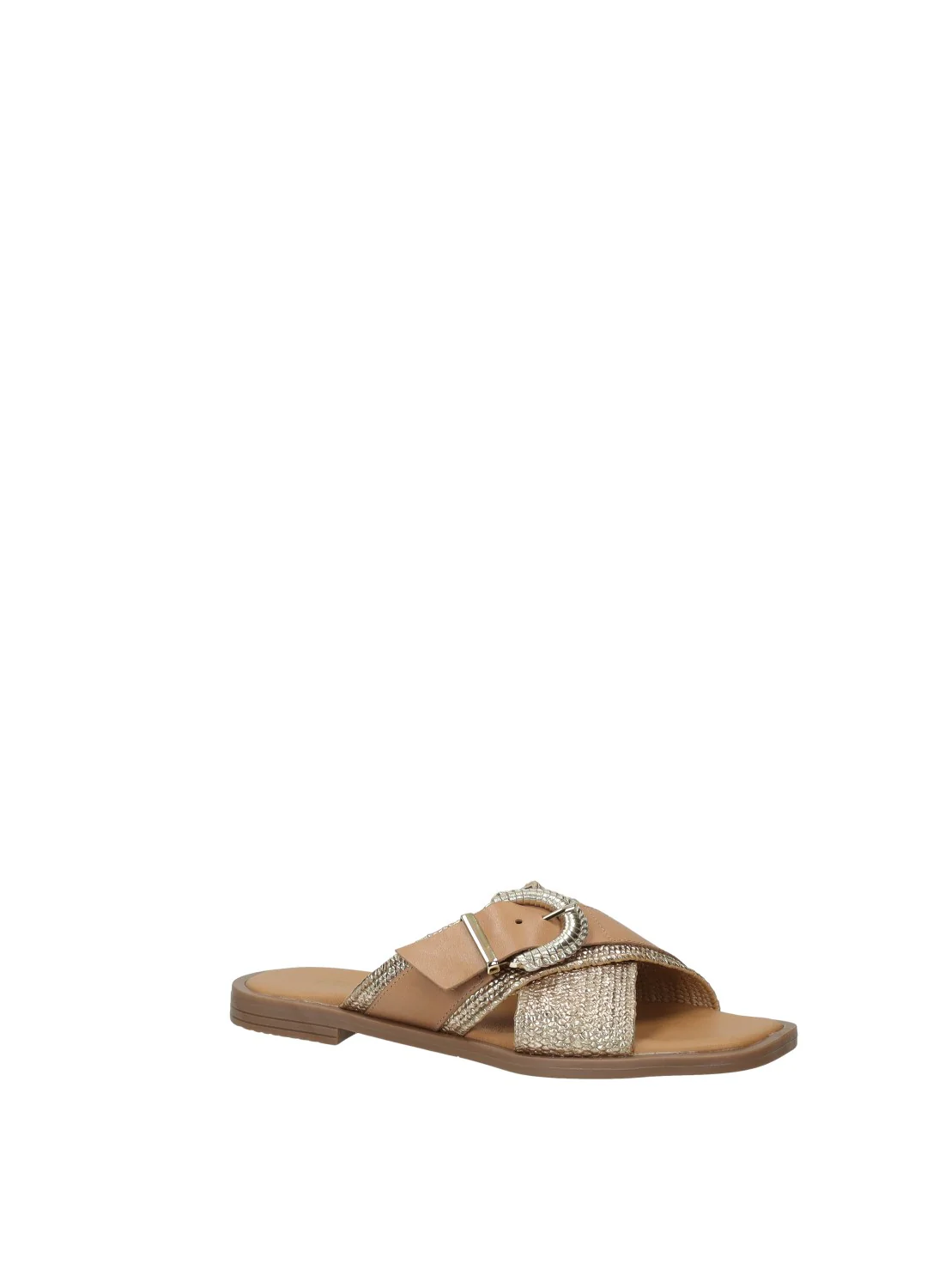 Sandali Donna Beige e Platinum in Vera Pelle - Image 5