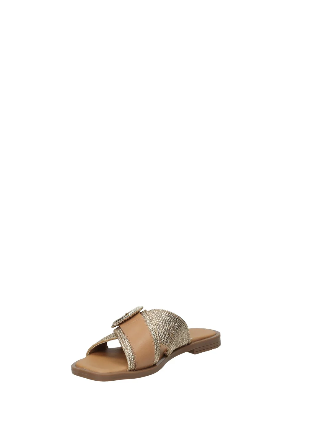 Sandali Donna Beige e Platinum in Vera Pelle - Image 6