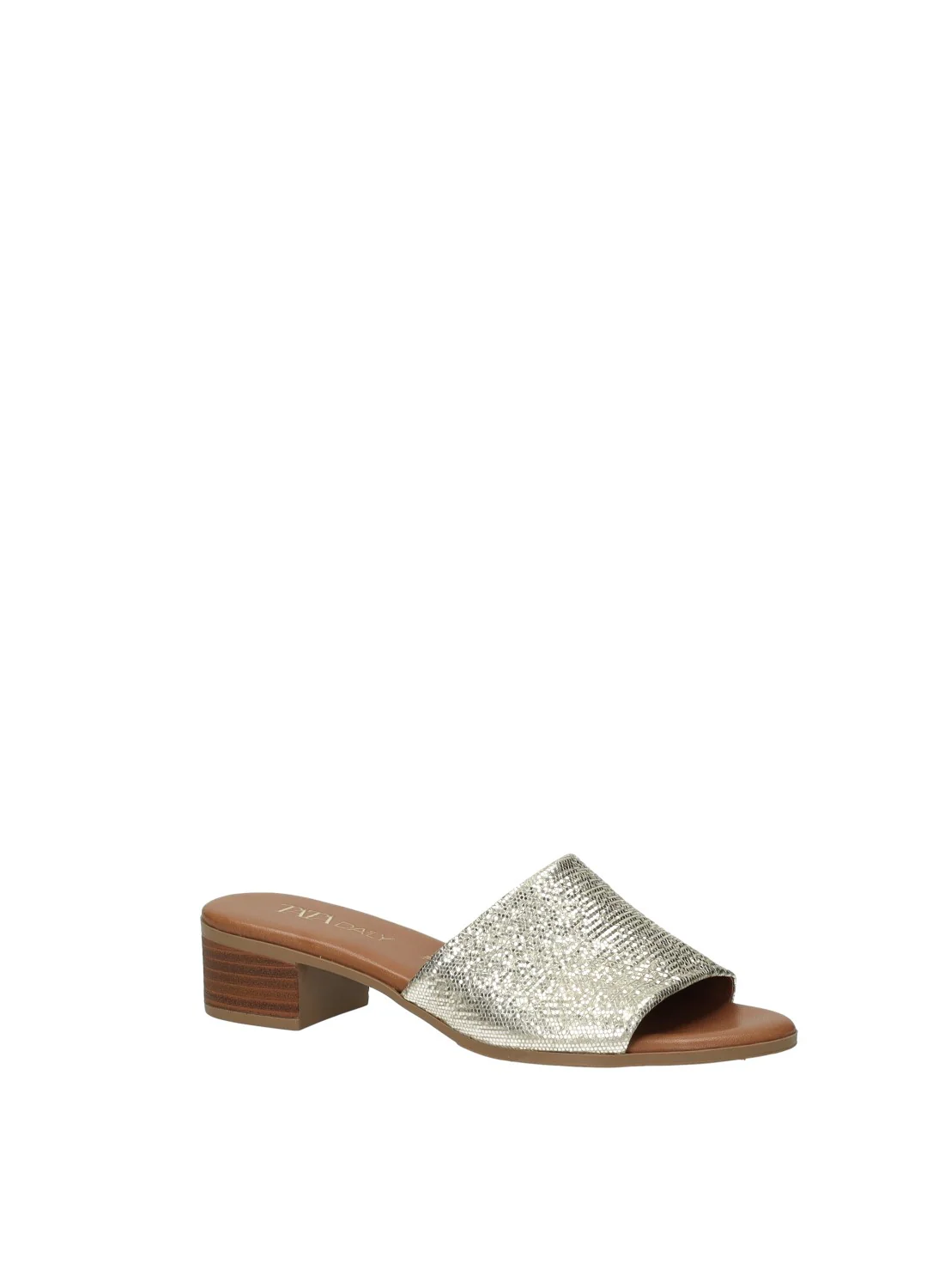 Sandali Donna Platinum in Vera Pelle con Tacco Medio - Image 5