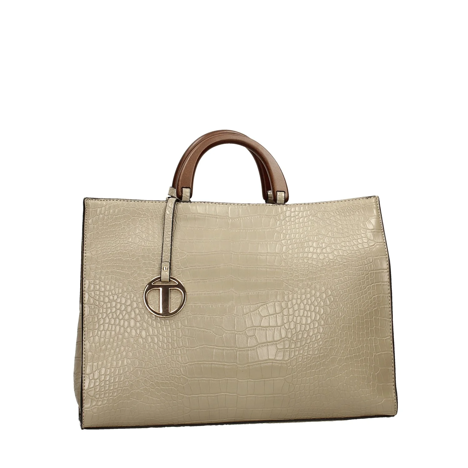 Borsa a mano con stampa coccodrillo - Image 4