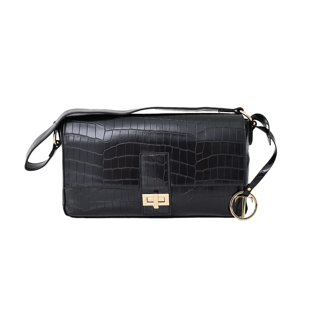 Borsa croc style a tracolla