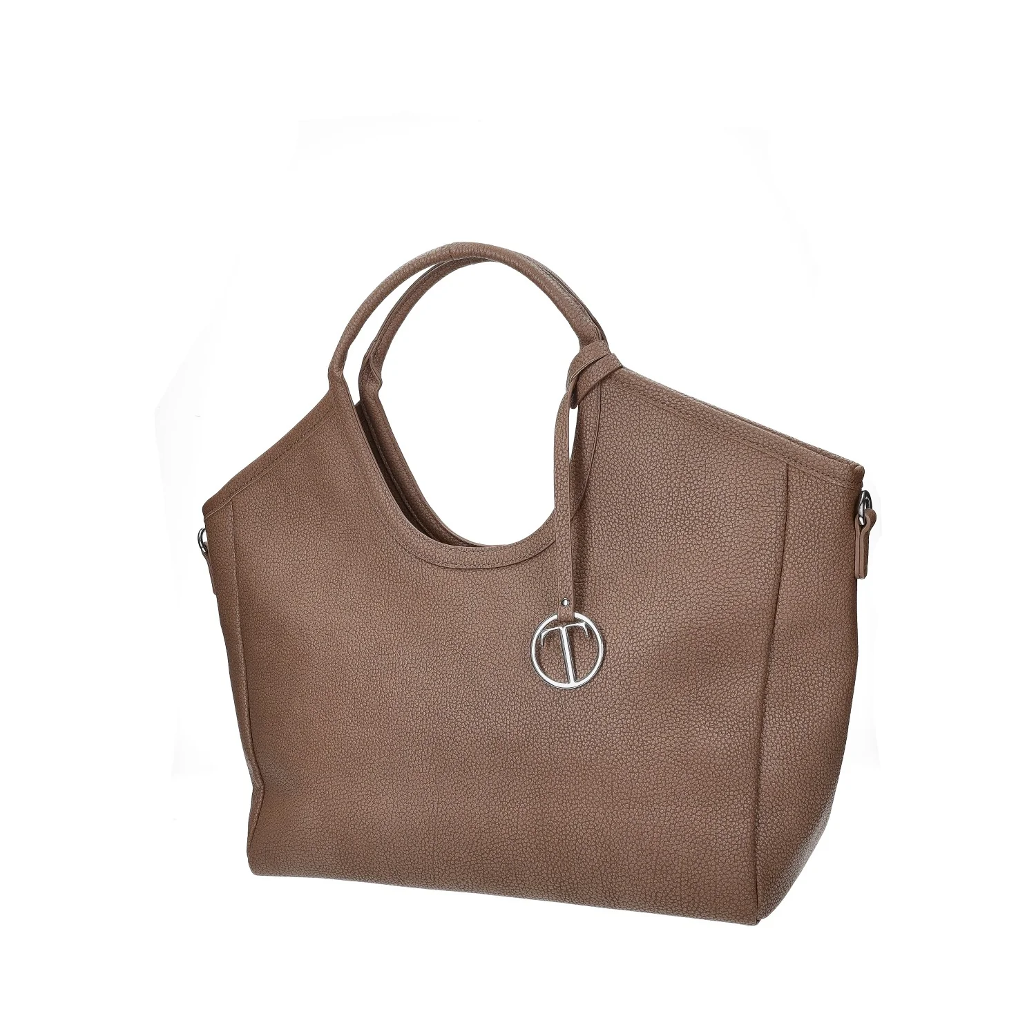Shopper con doppi manici e tracolla in pelle - Image 6
