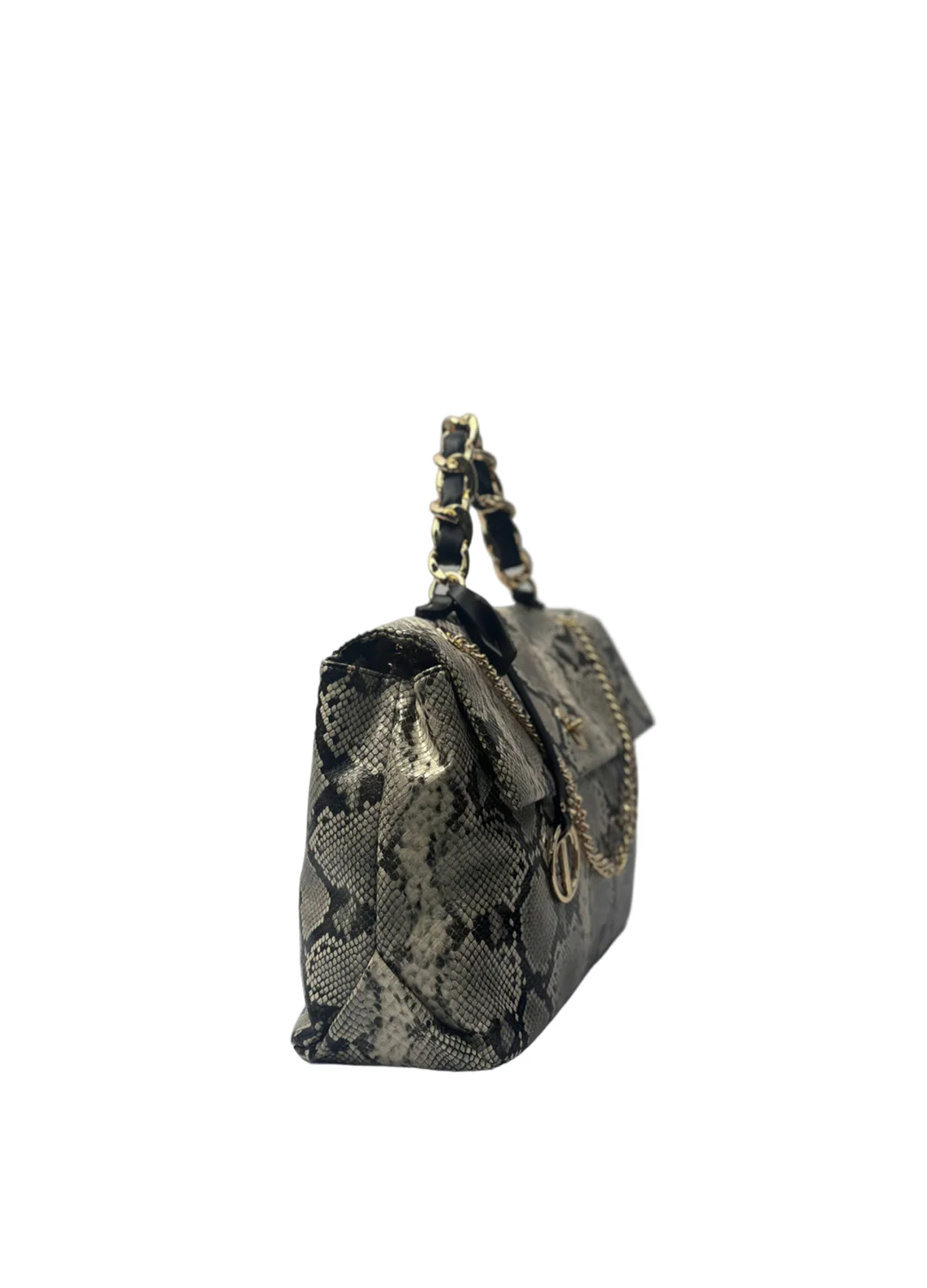 Borsa a mano con tracolla pitonata - Image 2