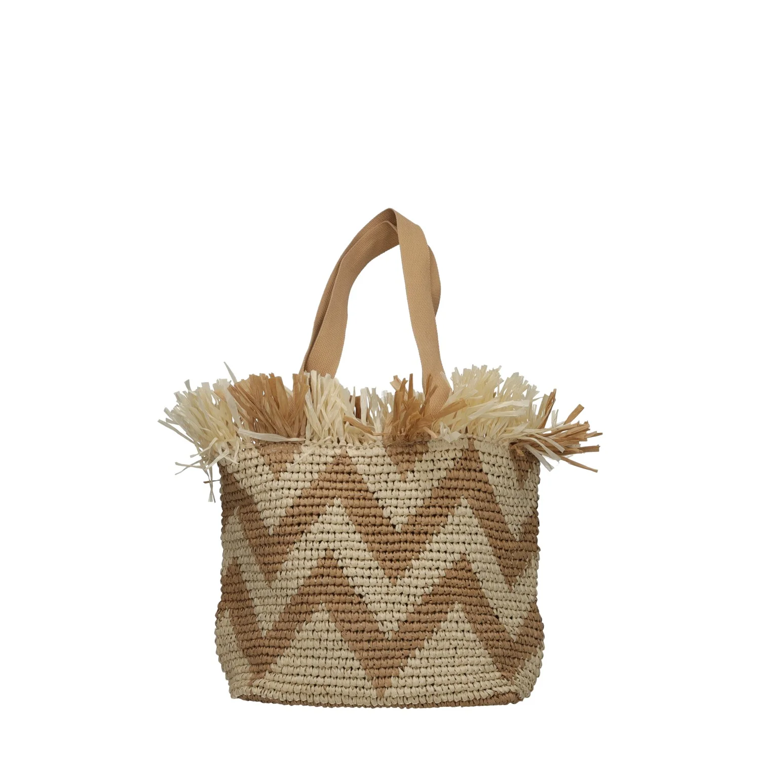Borsa a righe con frange