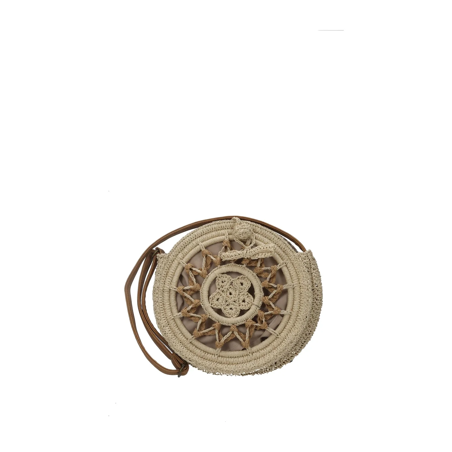 Borsa knot bag con fiori ricamati