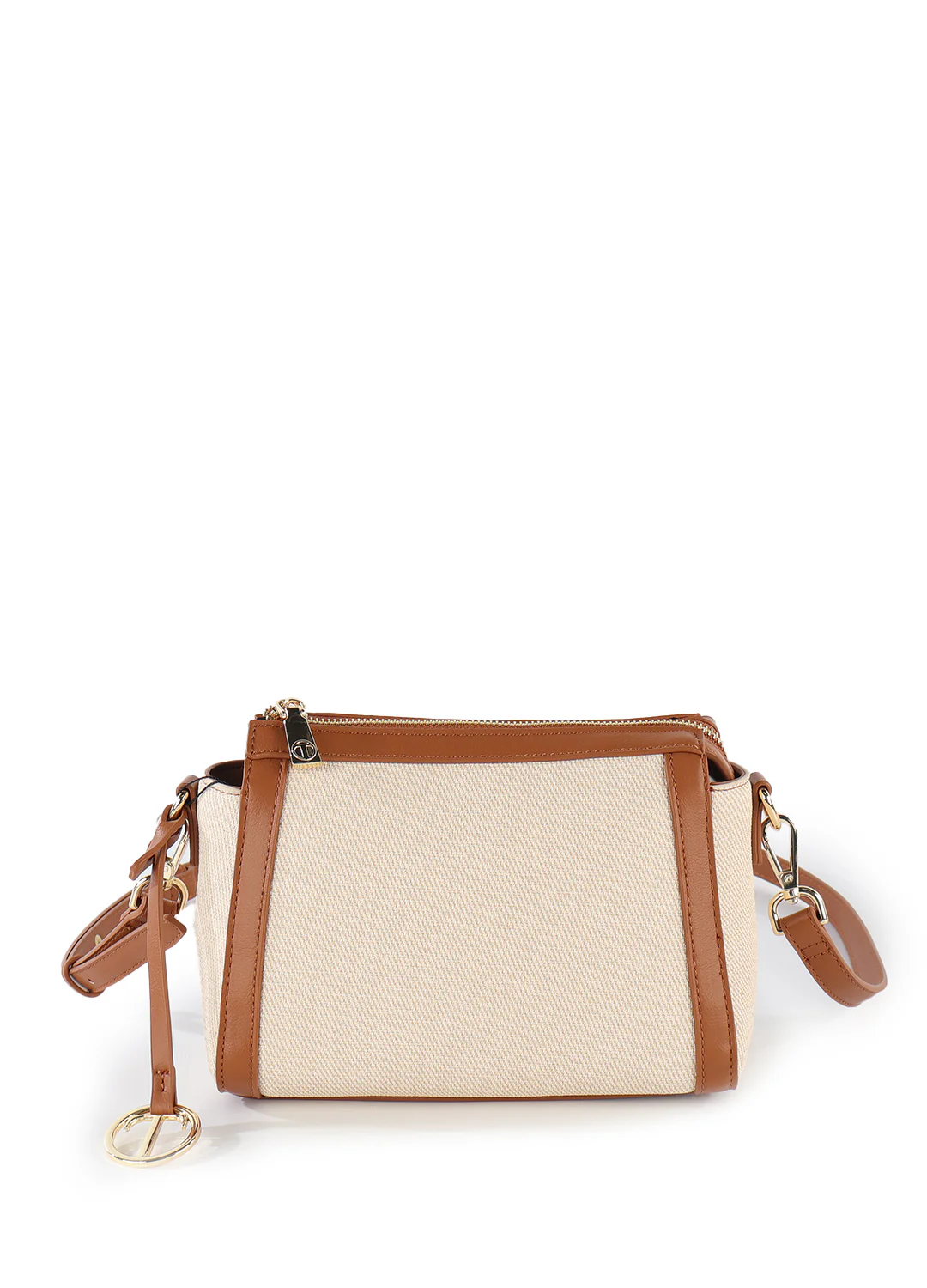 Borsa Donna in PU Beige e Brown