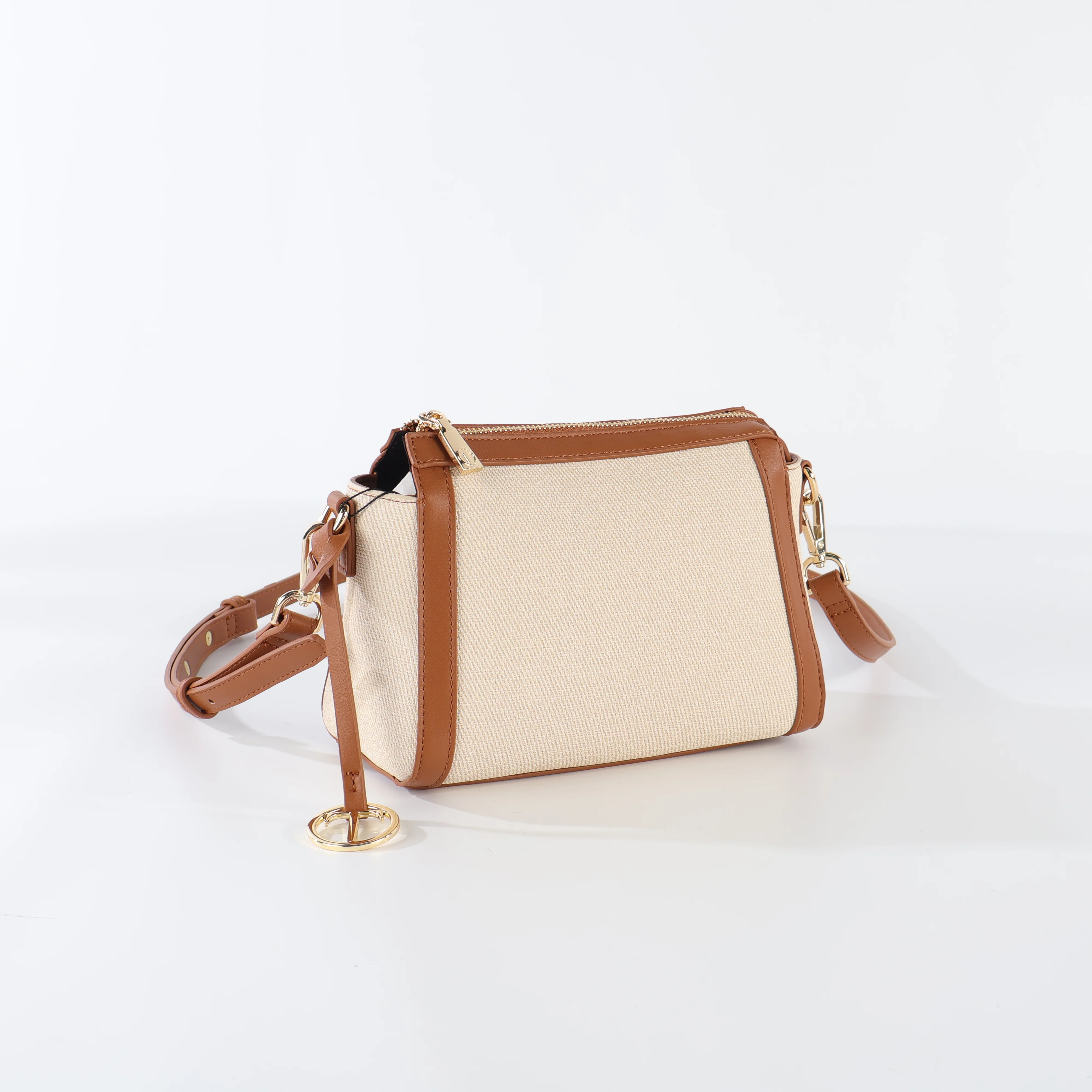 Borsa Donna in PU Beige e Brown - Image 2