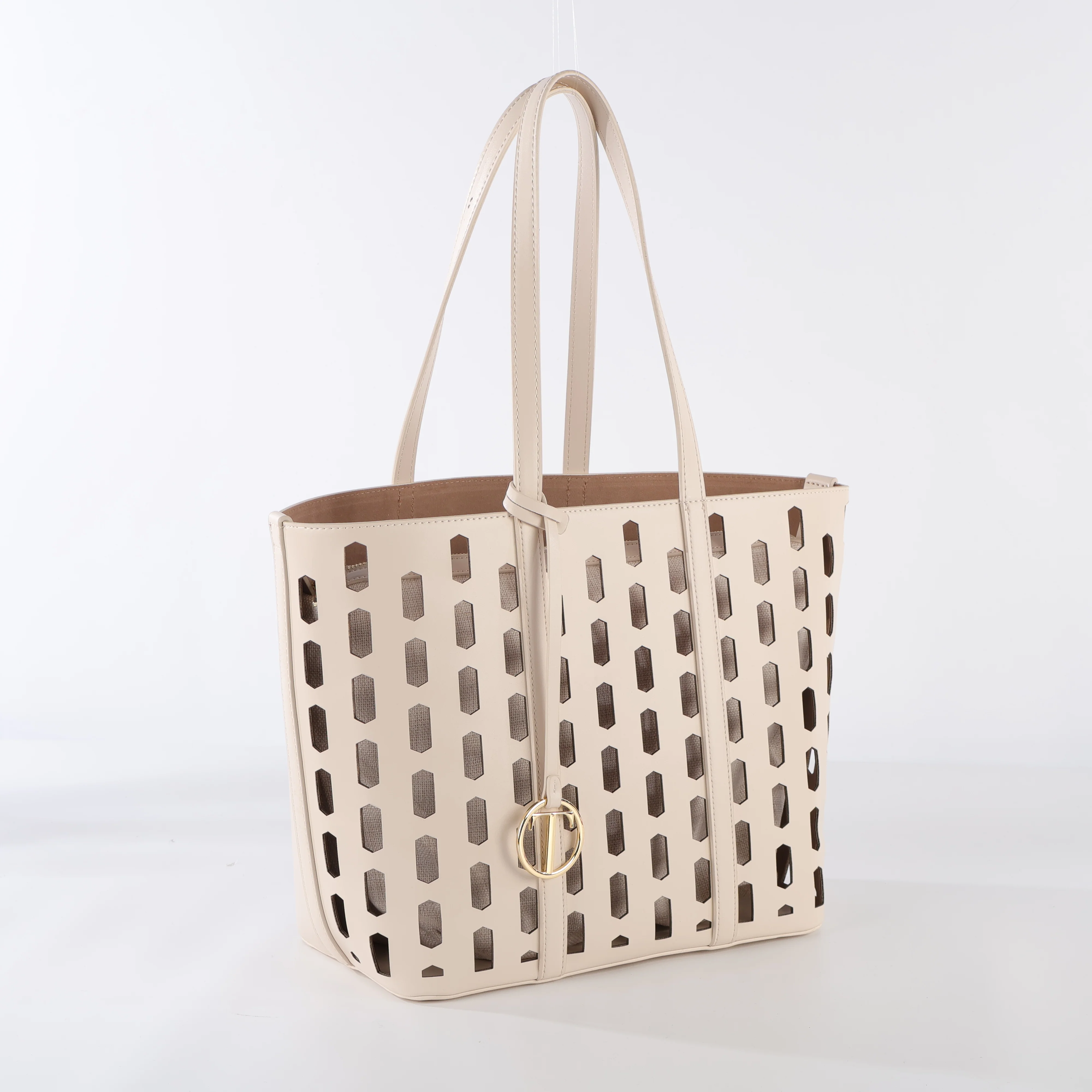 Borsa Donna in PU Beige - Image 3