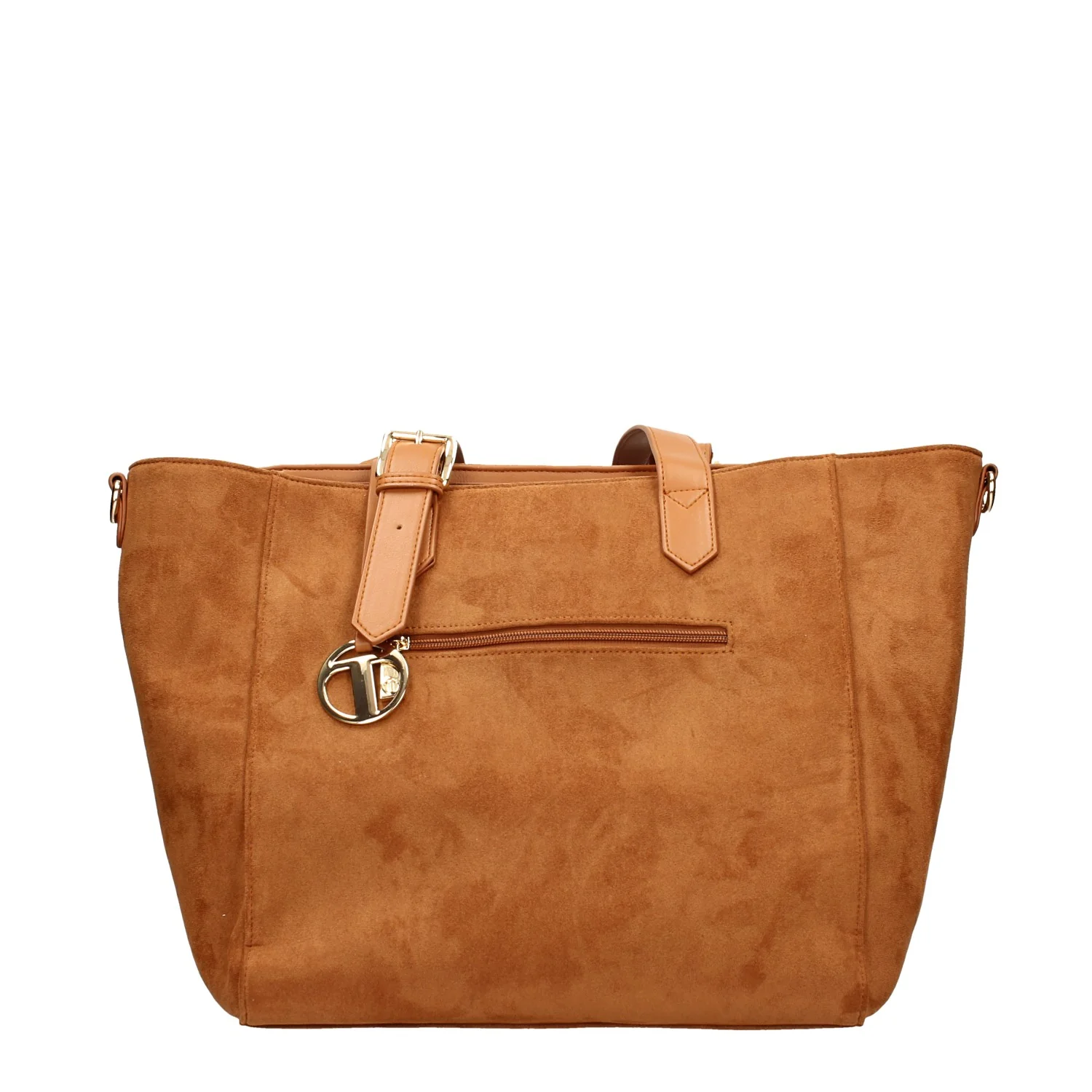 Borsa a mano scamosciata con pendaglio - Image 2