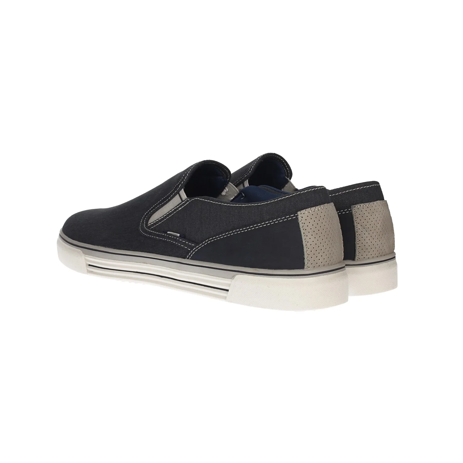 Slip on con inserti in tessuto. sottopiede in Memory Active - Image 7