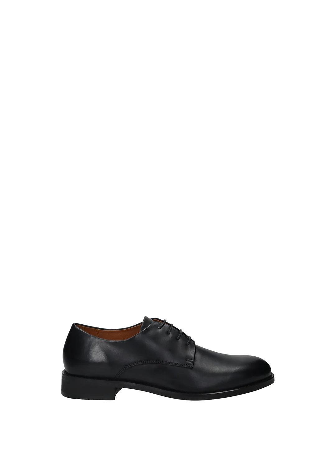 Derby Uomo in Pelle con Suola in Gomma - Black e Blu - Image 2