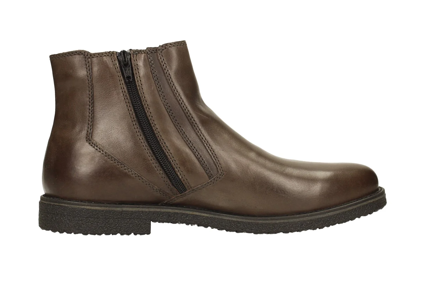 Stivaletti Chelsea grigi in vera pelle. - Image 11